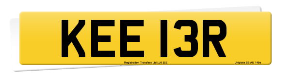 Registration number KEE 13R